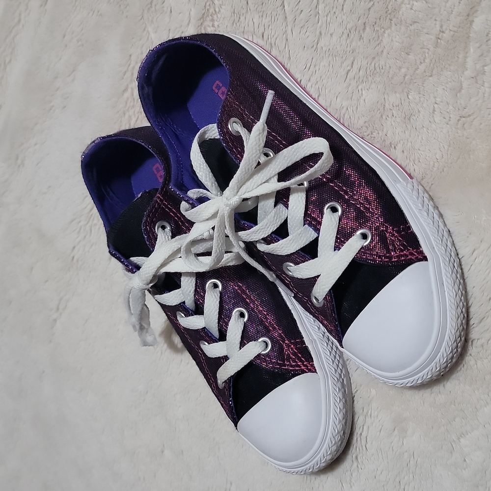 Purple sparkly converse
